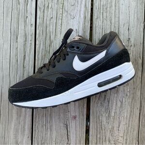 Nike Air Max One 1 Mens Athletic Running Black White Shoes Trainers